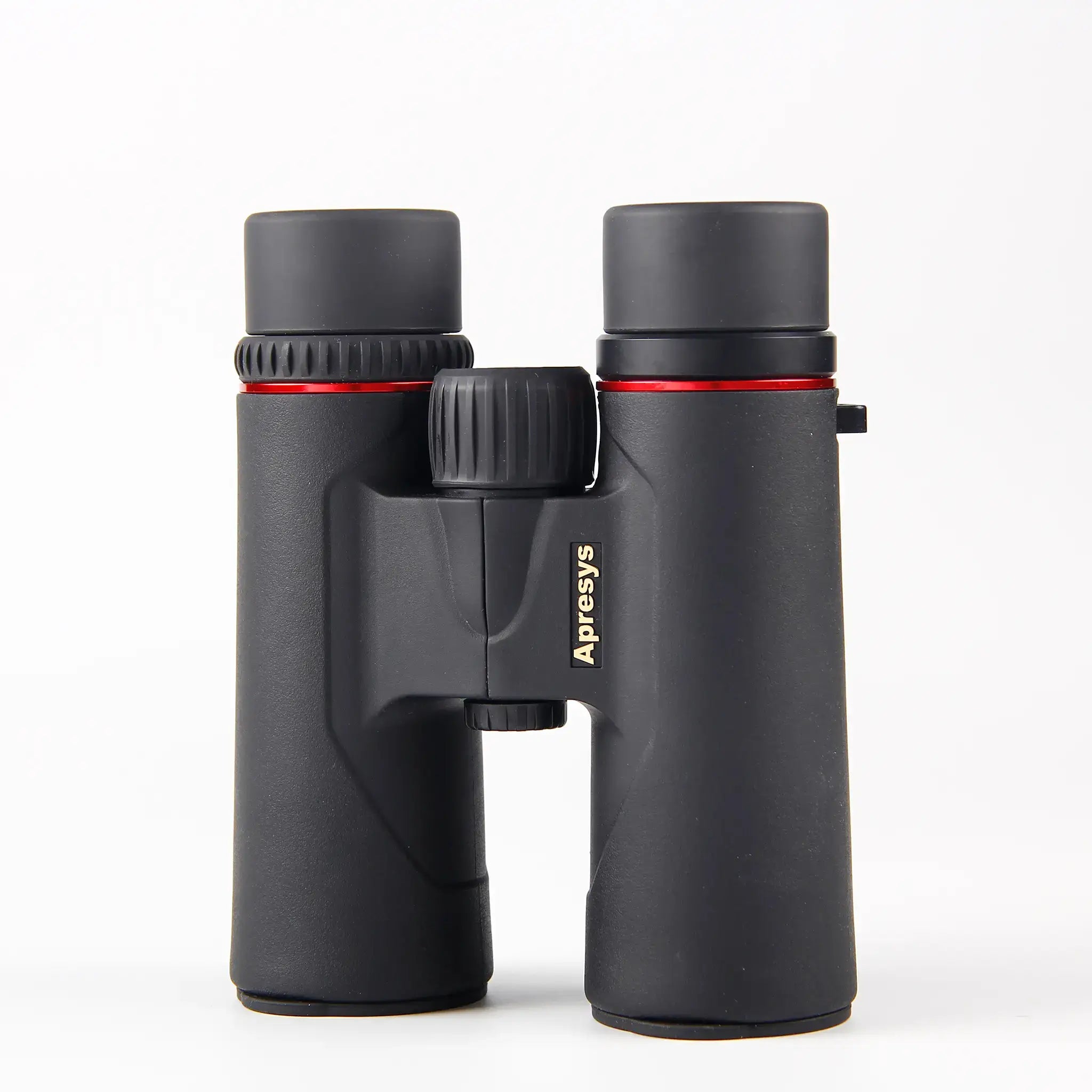 right side front view of APRESYS H1042ED 10x42 ED binoculars with magnesium alloy body and FMC coated optics on white background
