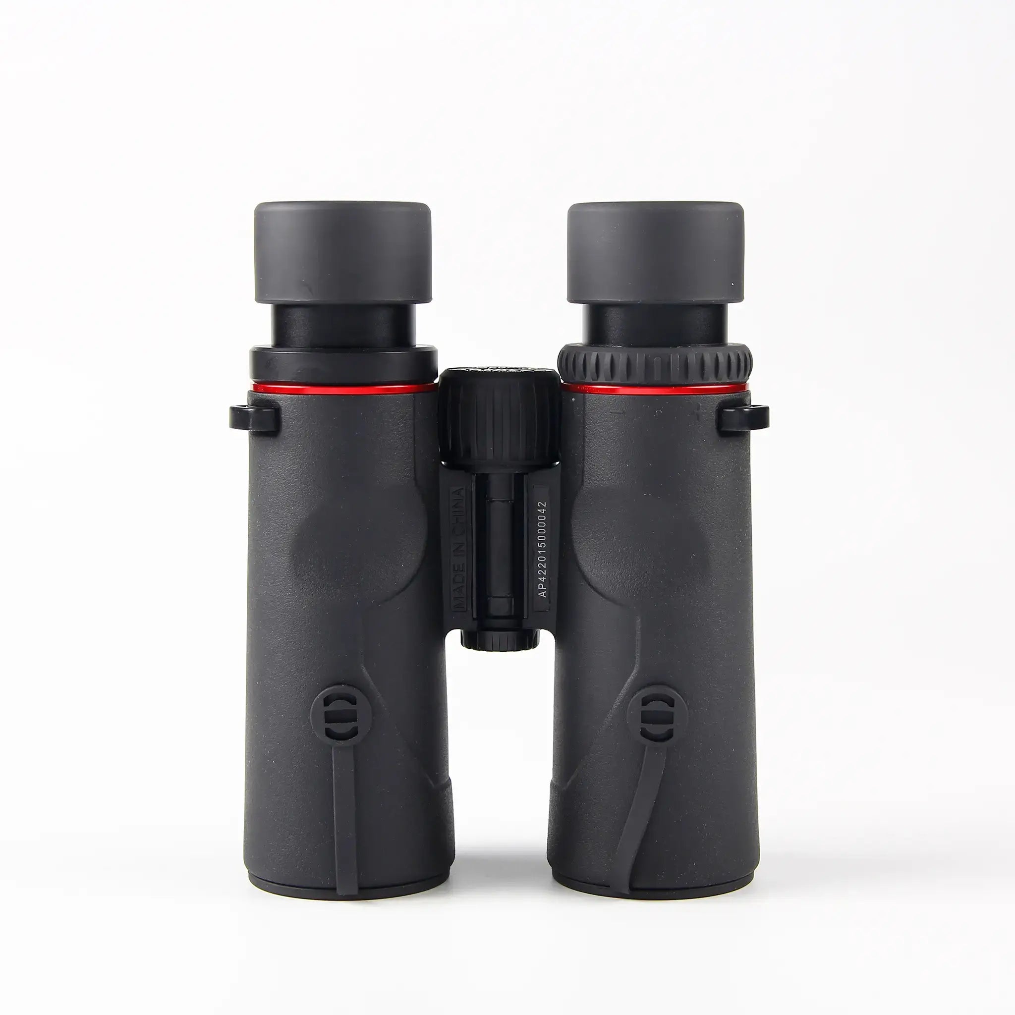 bottom view of APRESYS H1042ED 10x42 ED binoculars showing magnesium alloy body construction and durable waterproof sealed optical design