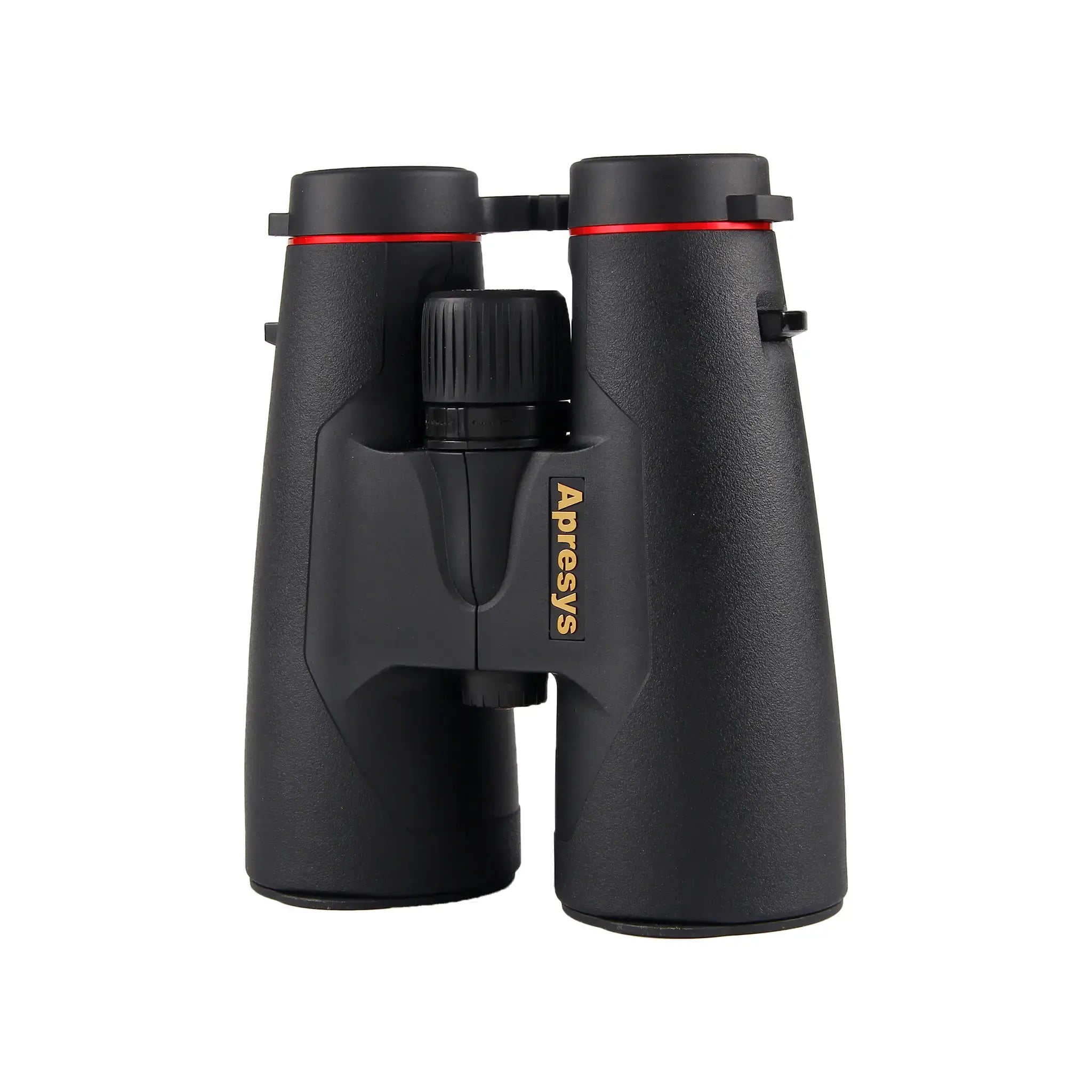 angled standing view of APRESYS HD56 Series ED binoculars with 56mm objective lens design on white background
