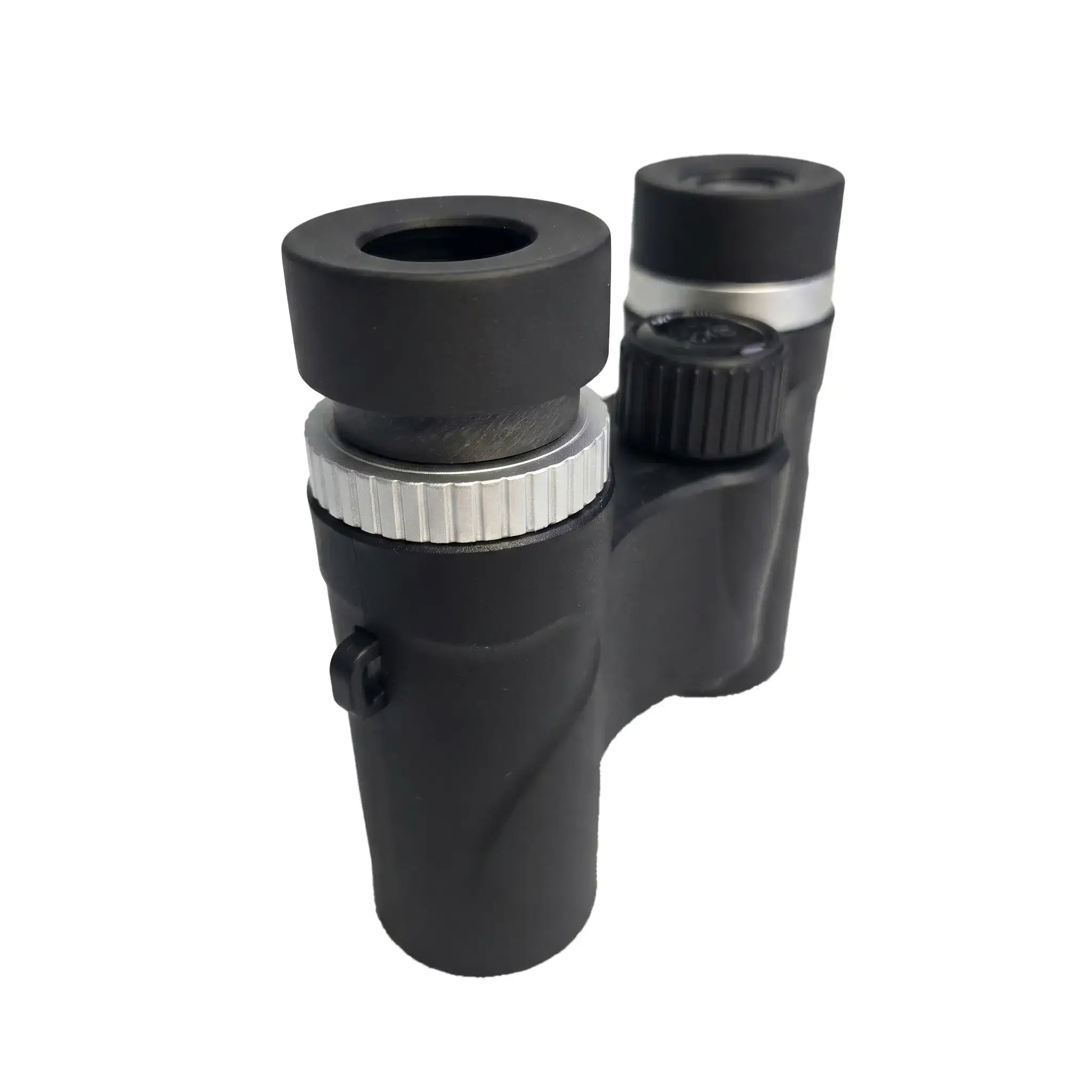 Perspective angle of the professional black Apresys Luck Mini binoculars, perfect for bird watching, concerts, and hiking.