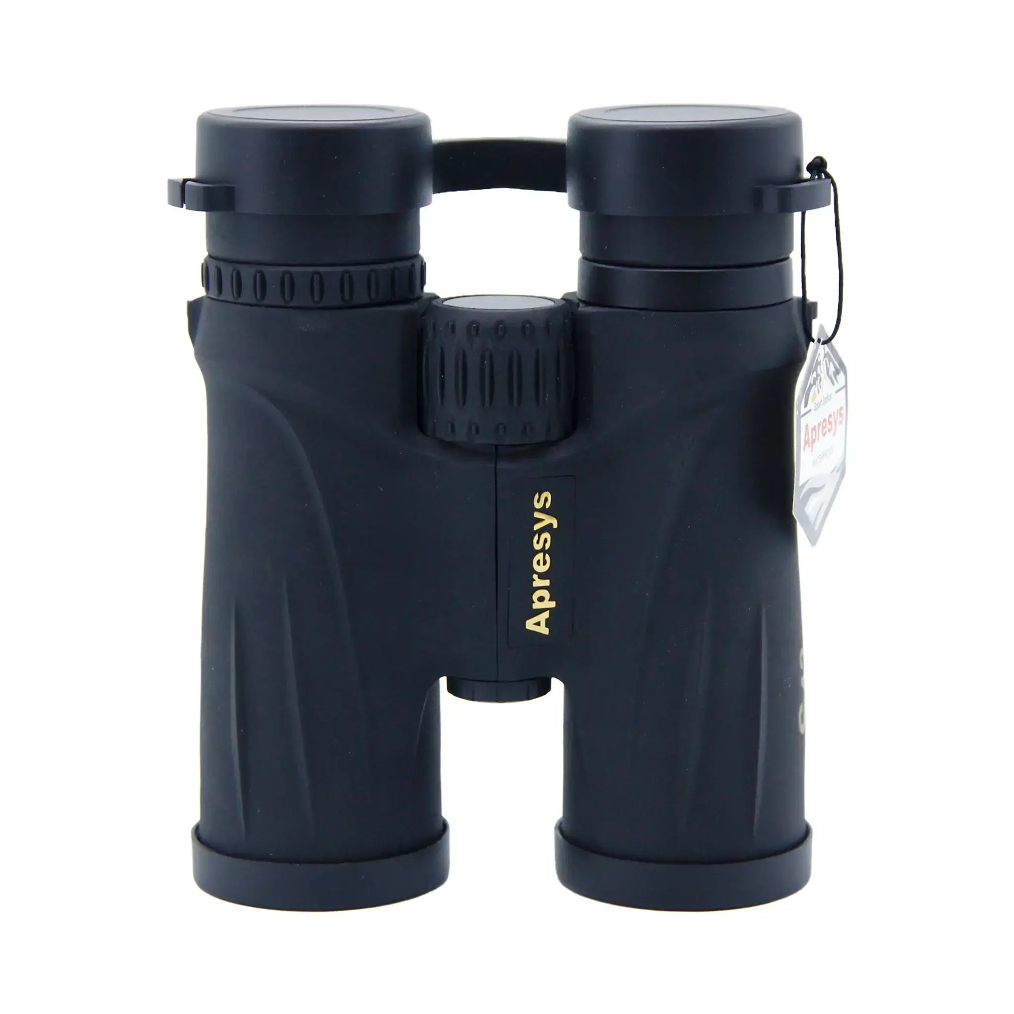 front view of APRESYS S4210 10x42 phase coated binoculars with BaK4 optics and waterproof outdoor design on white background
